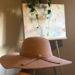 Cute Summer/Spring Floppy Beige Light Pink Hat